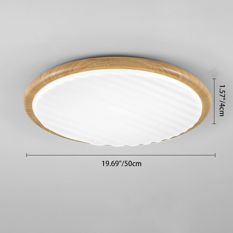 Contemporary Scandinavian Round Iron Acrylic LED Flush Mount Ceiling Light For Living Room