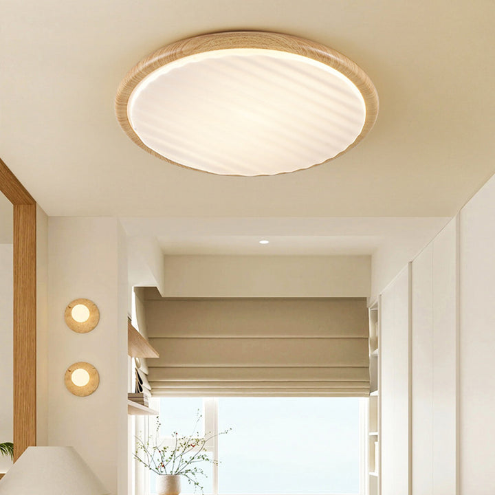 Zeitgenössische skandinavische runde Eisen-Acryl-LED-Deckenleuchte für das Wohnzimmer 