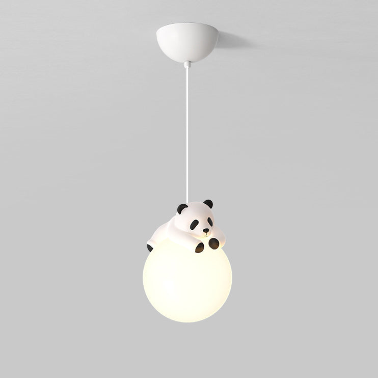 Contemporary Creative Globe Iron Plastic 1-Light Pendant Light For Living Room