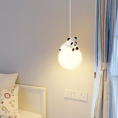 Contemporary Creative Globe Iron Plastic 1-Light Pendant Light For Living Room