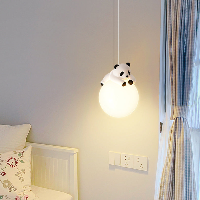 Contemporary Creative Globe Iron Plastic 1-Light Pendant Light For Living Room