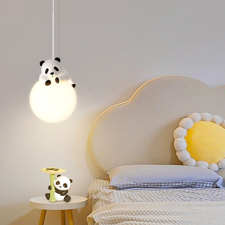 Contemporary Creative Globe Iron Plastic 1-Light Pendant Light For Living Room