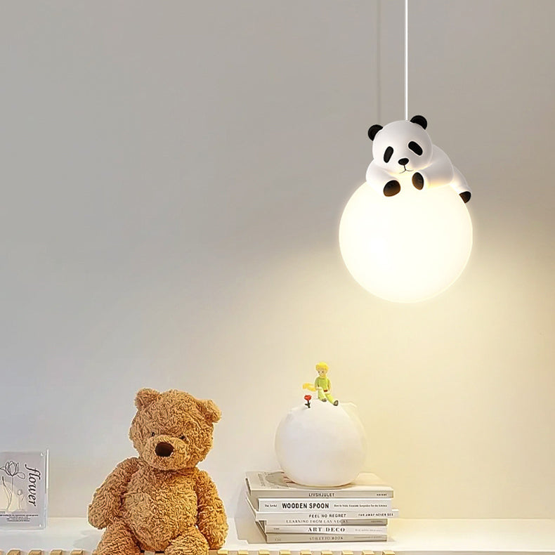 Contemporary Creative Globe Iron Plastic 1-Light Pendant Light For Living Room