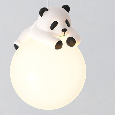 Contemporary Creative Globe Iron Plastic 1-Light Pendant Light For Living Room