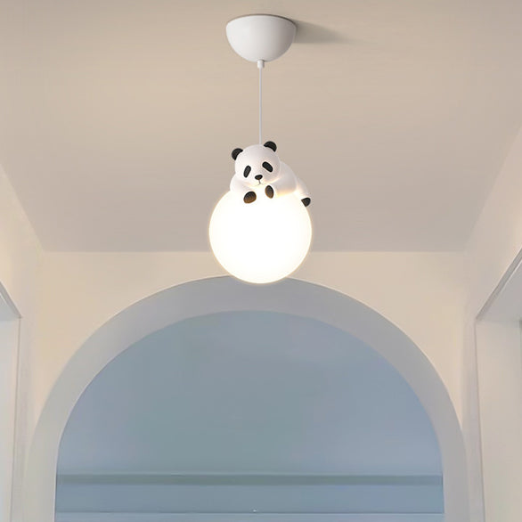 Contemporary Creative Globe Iron Plastic 1-Light Pendant Light For Living Room