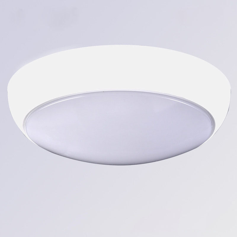 Plafonnier LED rond en plastique minimaliste moderne pour salon 