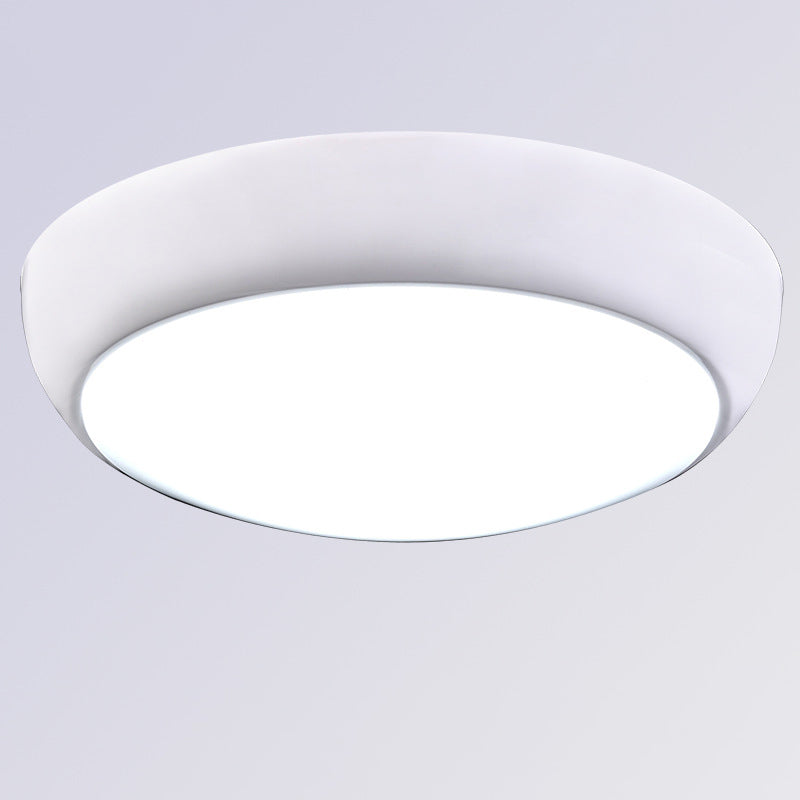 Plafonnier LED rond en plastique minimaliste moderne pour salon 