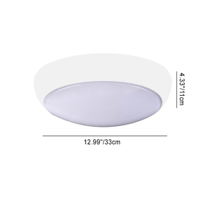 Plafonnier LED rond en plastique minimaliste moderne pour salon 