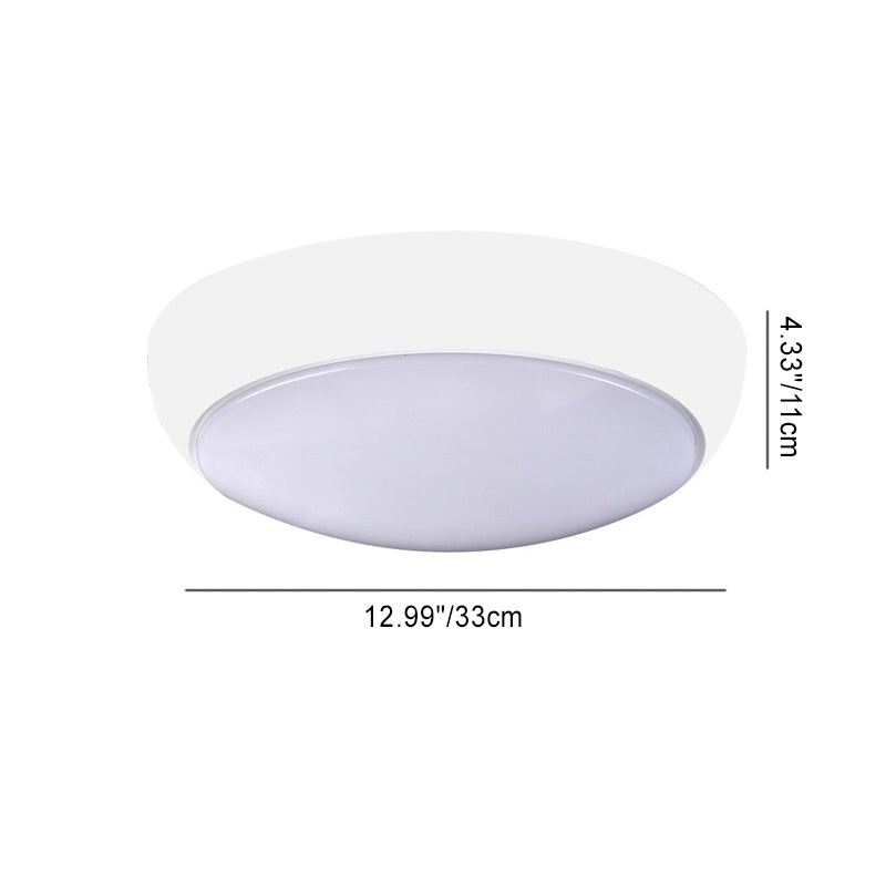 Plafonnier LED rond en plastique minimaliste moderne pour salon 