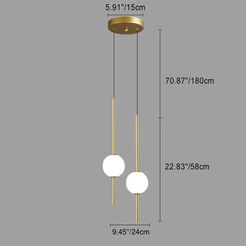 Modern Minimalist Column Iron Aluminum Acrylic LED Pendant Light For Living Room