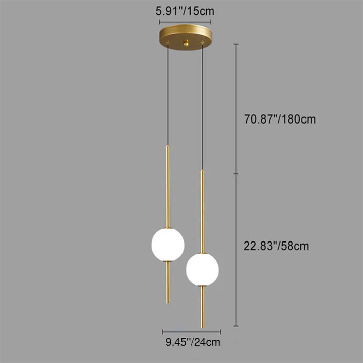 Modern Minimalist Column Iron Aluminum Acrylic LED Pendant Light For Living Room