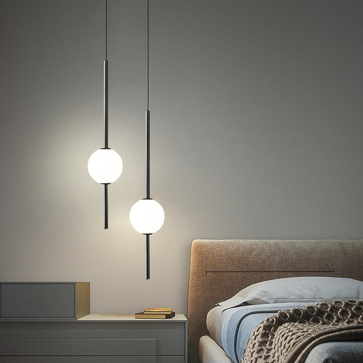 Moderne Minimalistische Säulen Eisen Aluminium Acryl LED Pendelleuchte Für Wohnzimmer 