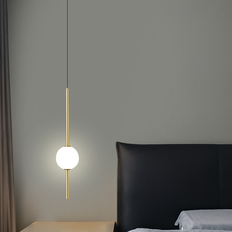 Modern Minimalist Column Iron Aluminum Acrylic LED Pendant Light For Living Room
