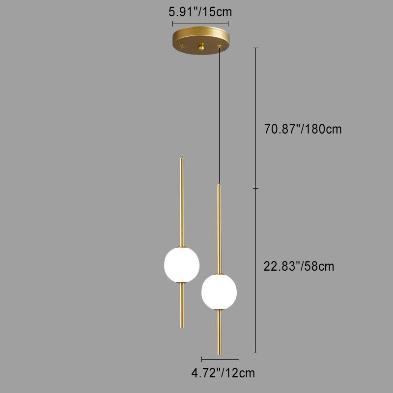 Modern Minimalist Column Iron Aluminum Acrylic LED Pendant Light For Living Room