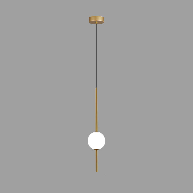 Modern Minimalist Column Iron Aluminum Acrylic LED Pendant Light For Living Room