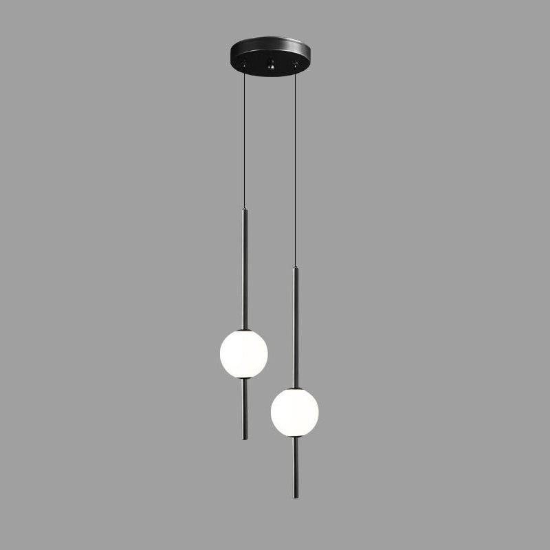 Modern Minimalist Column Iron Aluminum Acrylic LED Pendant Light For Living Room