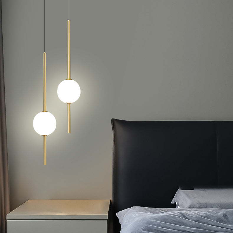 Modern Minimalist Column Iron Aluminum Acrylic LED Pendant Light For Living Room