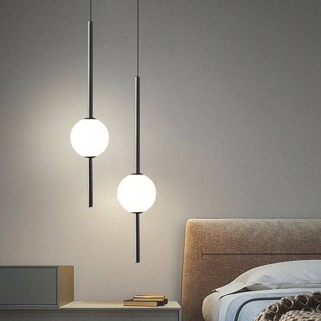 Modern Minimalist Column Iron Aluminum Acrylic LED Pendant Light For Living Room
