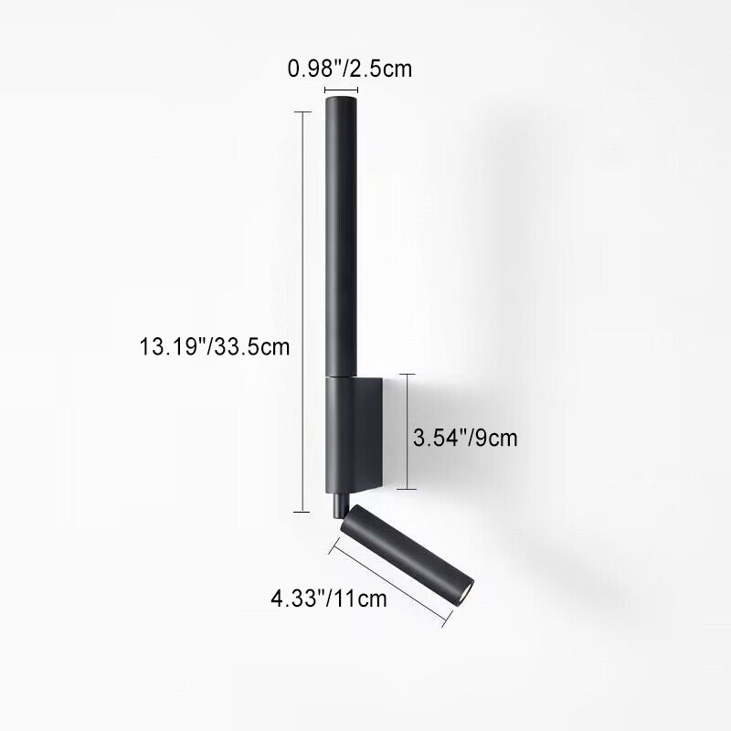 Contemporary Scandinavian Column Aluminum Plastic LED Wall Sconce Lamp For Living Room