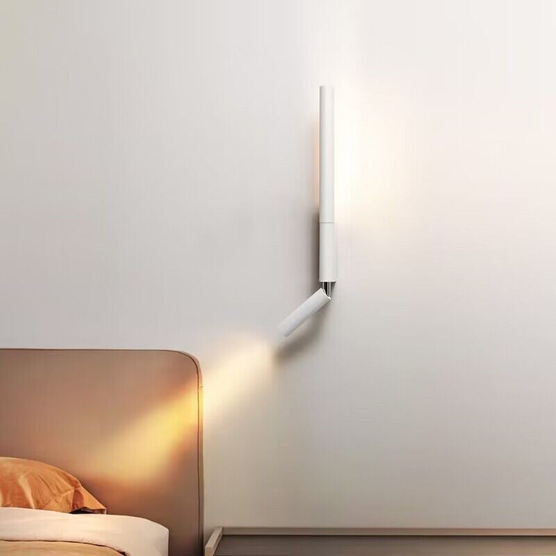 Contemporary Scandinavian Column Aluminum Plastic LED Wall Sconce Lamp For Living Room