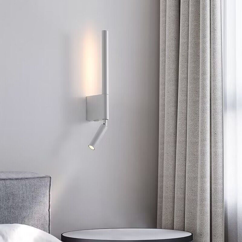 Contemporary Scandinavian Column Aluminum Plastic LED Wall Sconce Lamp For Living Room