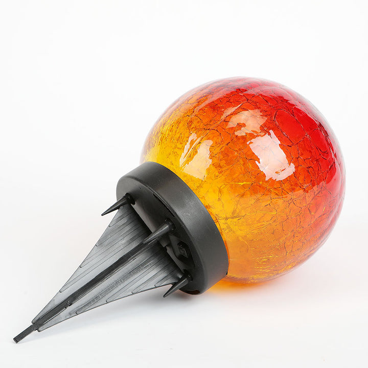 Lumière paysagère solaire extérieure LED en verre plastique globe créatif contemporain pour jardin 