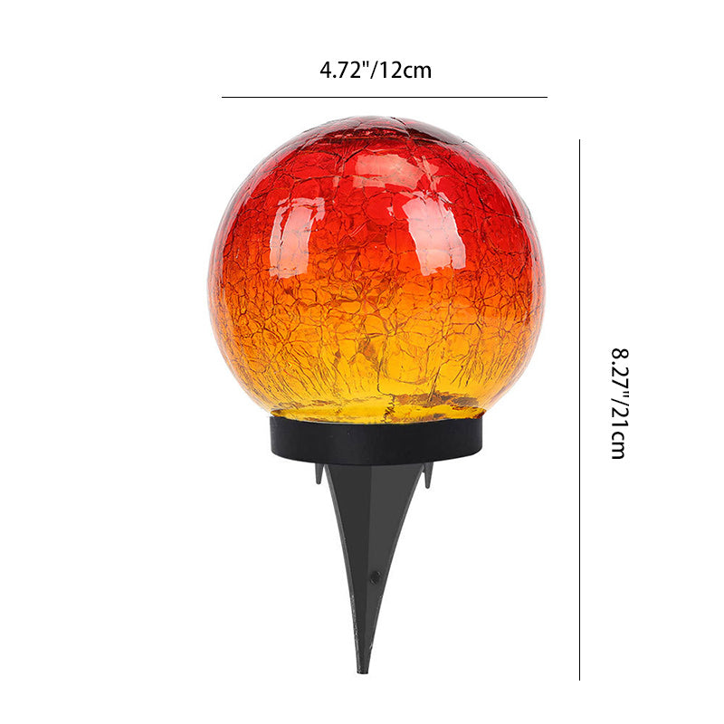 Contemporary Creative Globe Plastic Glass LED Solar Outdoor Landscape Light For Garden