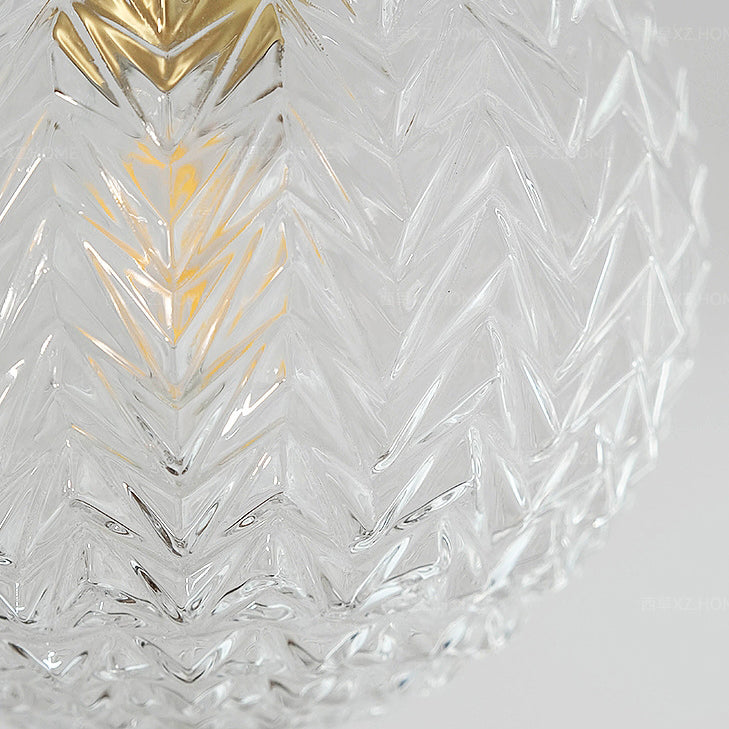 Globe Vintage Traditionnel en Bois et Verre 1-Lumière Plafonnier Semi-Encastré Pour Salon 