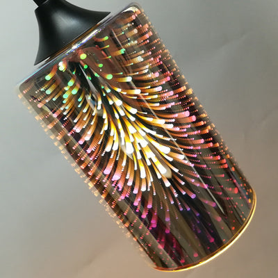 Contemporary Creative Cylinder Iron Glass 1/3-Light Pendant Light For Living Room