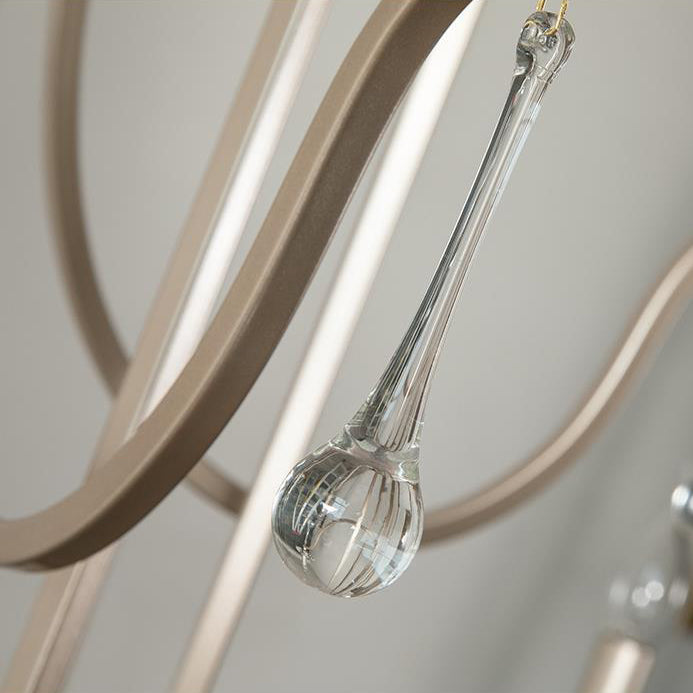 Traditional French Candlestick Iron Crystal 6/9-Light Chandeliers For Living Room