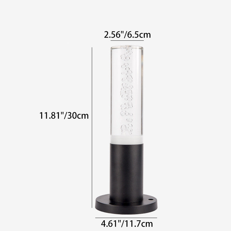 Lumière de paysage extérieure LED en aluminium acrylique cylindre minimaliste moderne pour jardin 