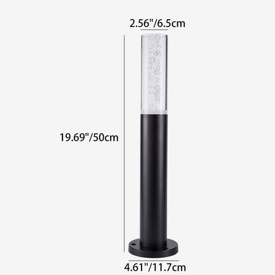 Lumière de paysage extérieure LED en aluminium acrylique cylindre minimaliste moderne pour jardin 