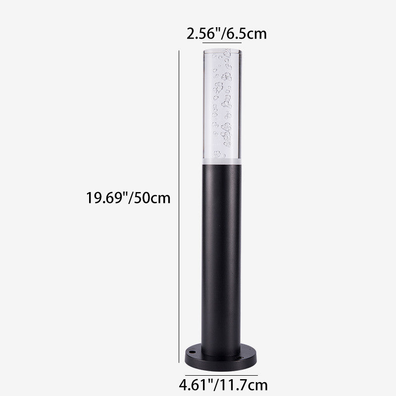 Lumière de paysage extérieure LED en aluminium acrylique cylindre minimaliste moderne pour jardin 