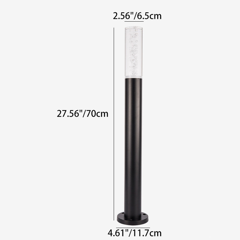 Modern Minimalist Cylinder Aluminum Acrylic LED Outdoor Landscape Light For Garden