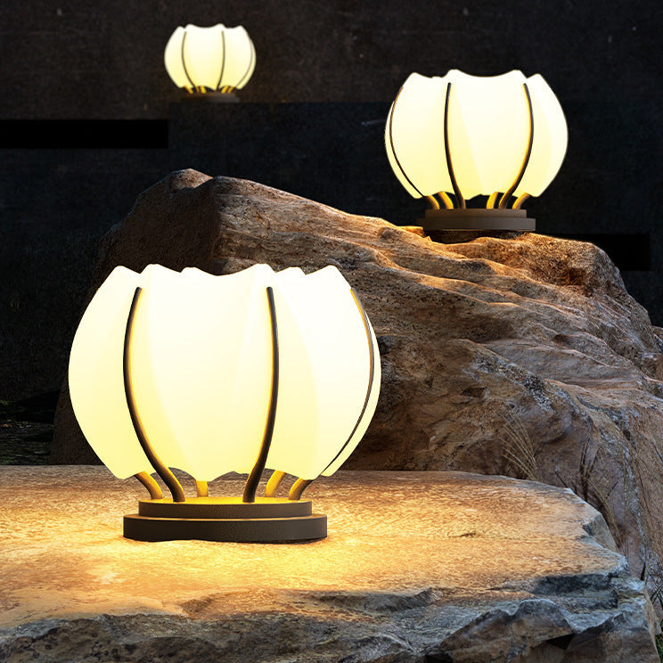 Contemporain Créatif Fleur Fer Plastique LED Tête de Lampe Pour Jardin 