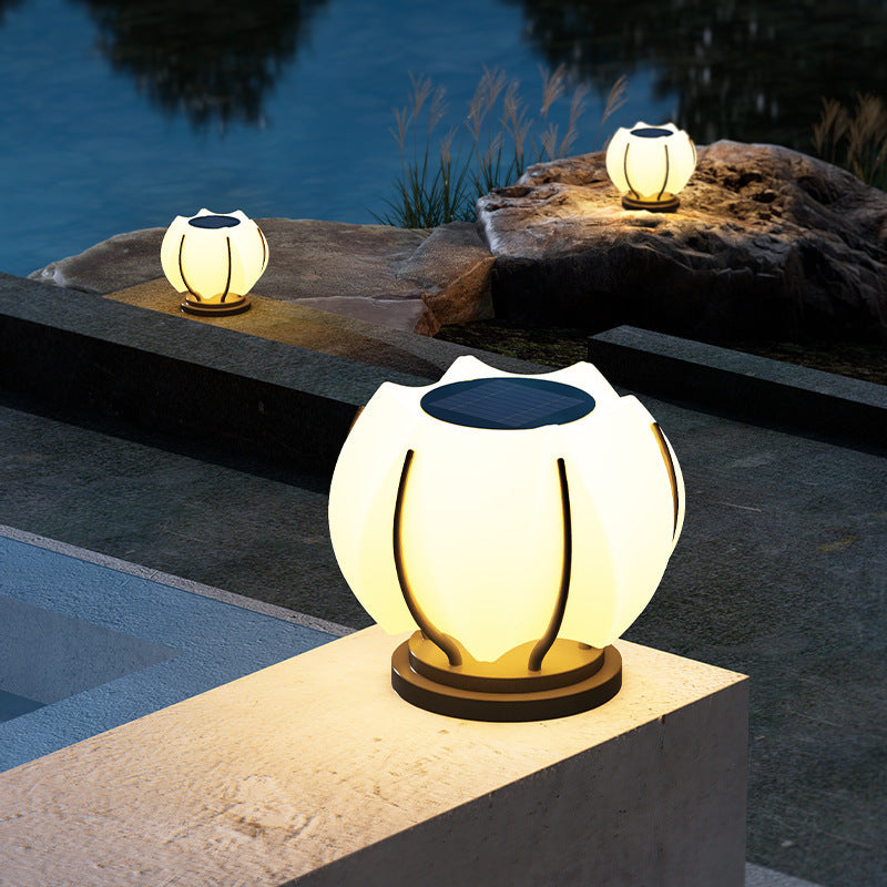 Contemporain Créatif Fleur Fer Plastique LED Tête de Lampe Pour Jardin 