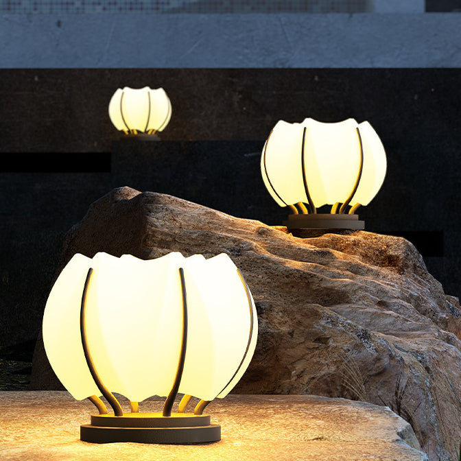 Contemporain Créatif Fleur Fer Plastique LED Tête de Lampe Pour Jardin 