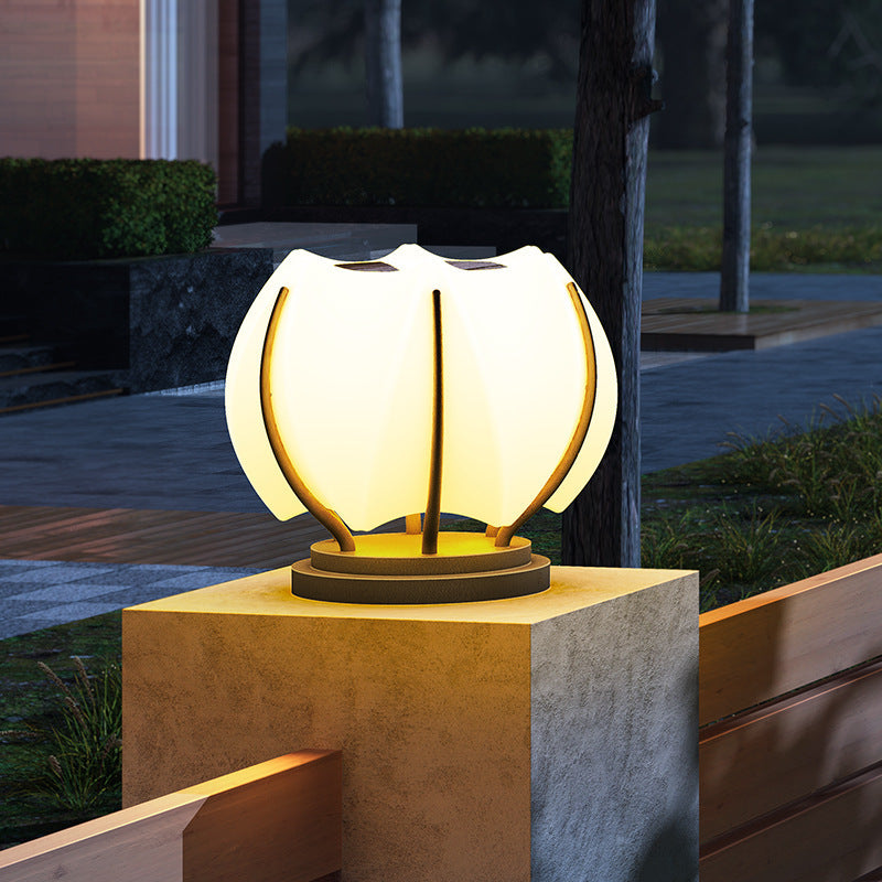 Contemporain Créatif Fleur Fer Plastique LED Tête de Lampe Pour Jardin 