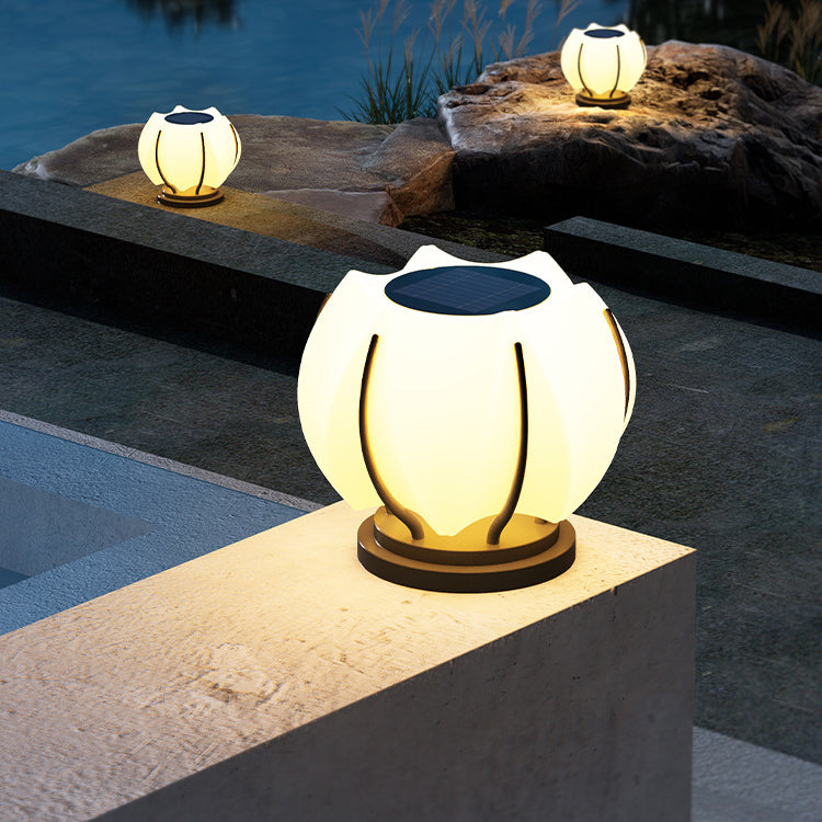 Contemporain Créatif Fleur Fer Plastique LED Tête de Lampe Pour Jardin 
