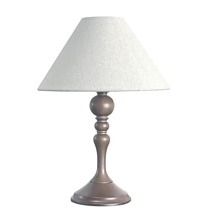 Traditionelle japanische Trommel Holz Stoff 1-Licht Tischlampe für das Wohnzimmer 