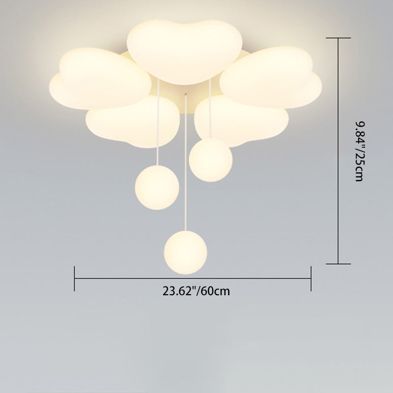 Zeitgenössische kreative Herz Eisen Kunststoff LED Deckenleuchte für das Schlafzimmer 