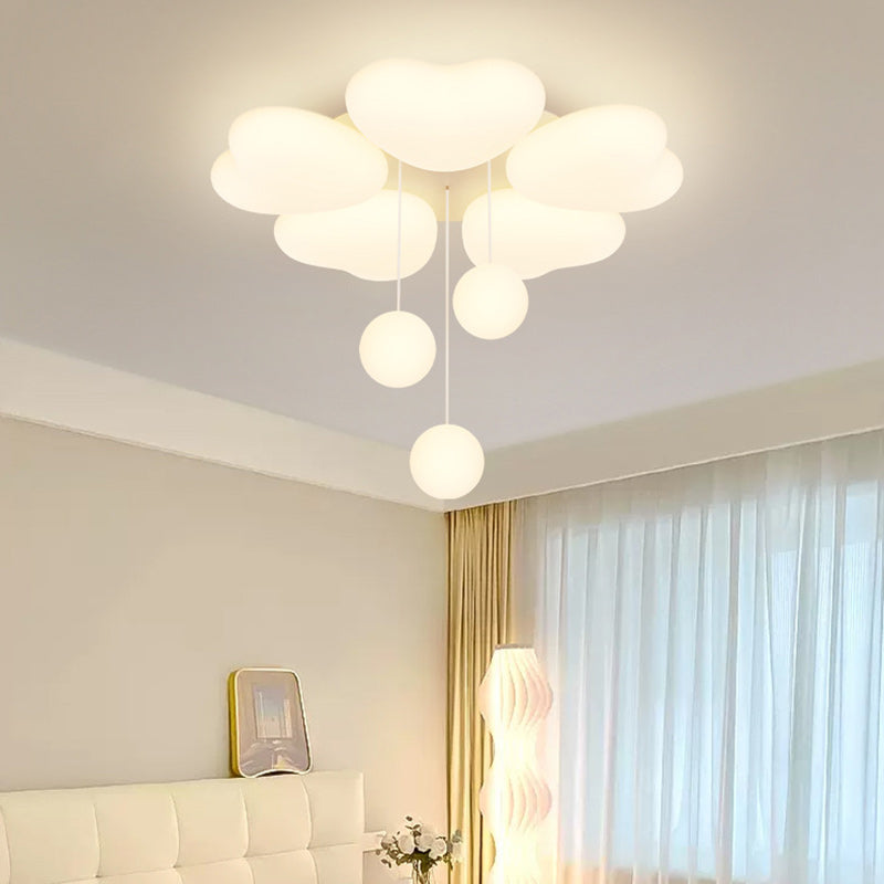 Zeitgenössische kreative Herz Eisen Kunststoff LED Deckenleuchte für das Schlafzimmer 