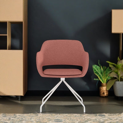 現代的な北欧オーバルスチールマイクロファイバー革椅子背もたれ肘掛けリビングルーム用 