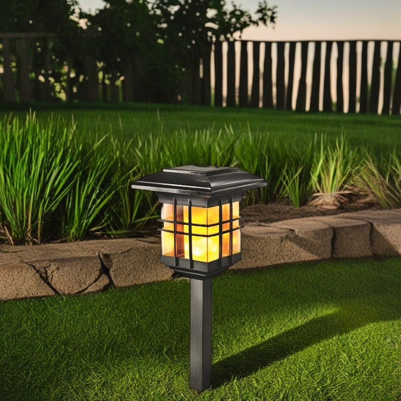 Modern Minimalist Column Plastic LED Solar Standing Floor Lamp For Garden