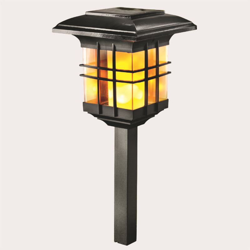 Modern Minimalist Column Plastic LED Solar Standing Floor Lamp For Garden