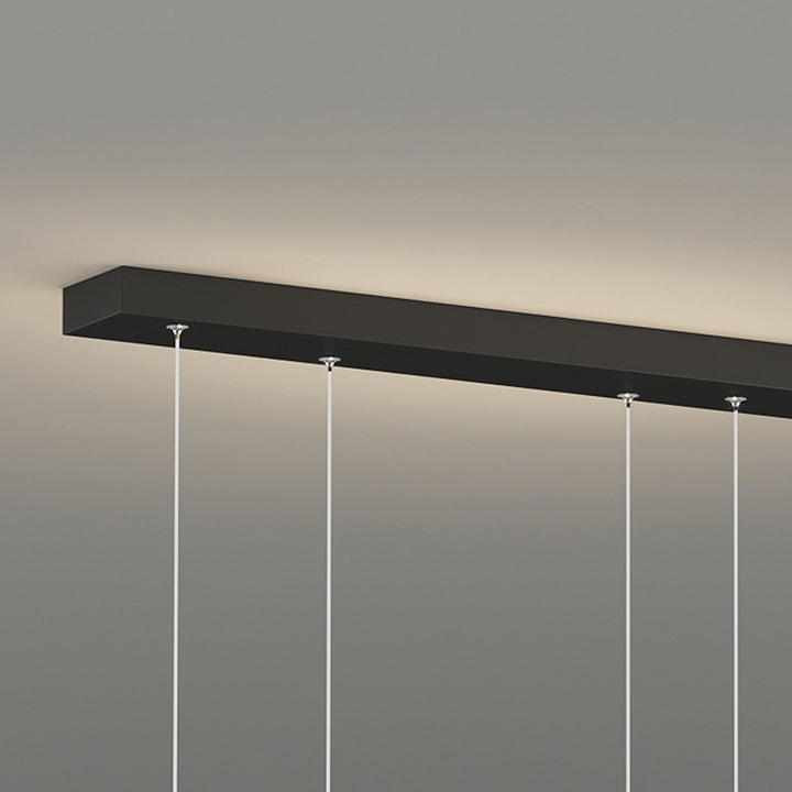 Contemporary Nordic Stripe Iron Aluminum Acrylic LED Island Light Chandelier For Living Room