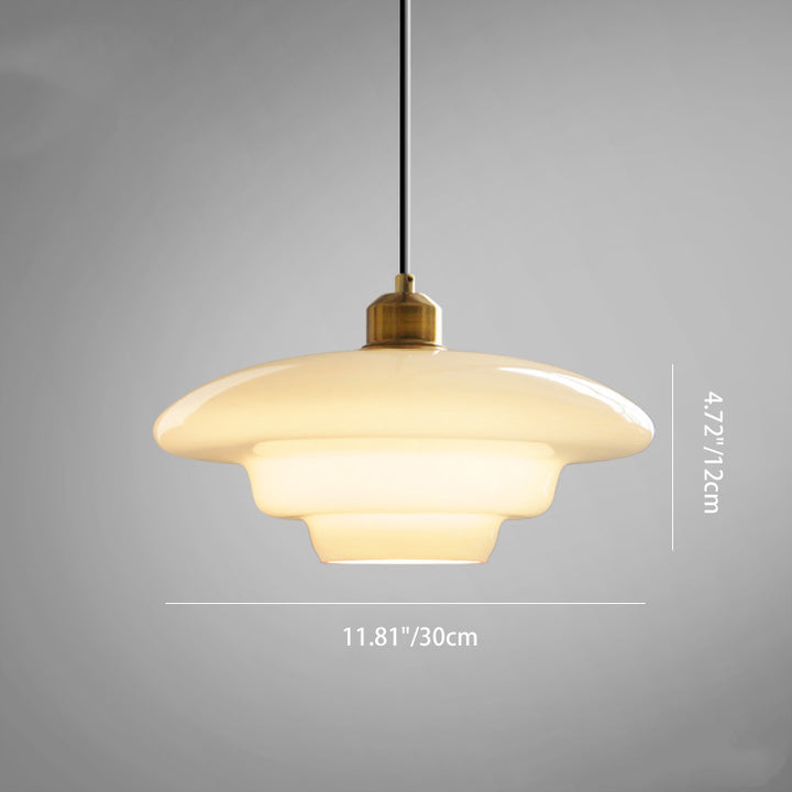 Suspension Luminaire Contemporain Créatif Rond en Verre et Fer 1-Lumière Pour Salon 