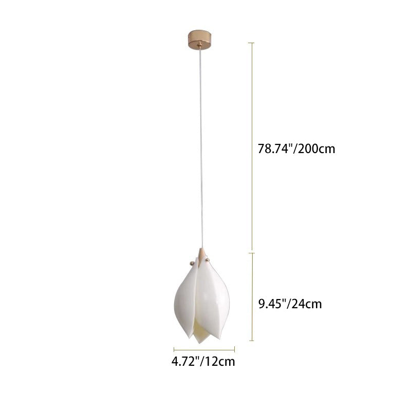 Traditional Chinese Flower Iron Ceramic 1-Light Pendant Light For Living Room