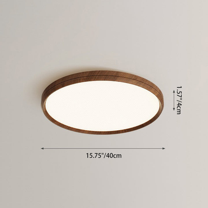Contemporary Nordic Round Aluminum Acrylic LED Flush Mount Ceiling Light For Living Room
