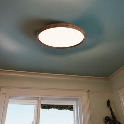 Plafonnier LED rond en aluminium acrylique nordique contemporain pour salon 
